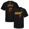 LeBron James adidas Vibe Black Name and Number Miami Heat T-Shirt