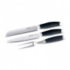 Anolon Black Santoprene Cutlery 3-Piece Slice and Carve Knife Set