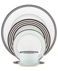 With the bands. The Parker Place creamer creates instant ambiance with rings of platinum, black and pale blue in sleek bone china. From kate spade new york.