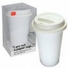 DCI I Am Not a Paper Cup 12-Ounce Porcelain Travel Cup with Lid