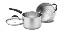 Weight Watchers WWS3-318N 3-Piece Stainless Steaming Set