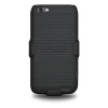 Amzer AMZ93807 Shellster Case Cover Holster for HTC One V - Retail Packaging - Black