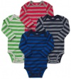 Carter's 4-Pack Long Sleeve Bodysuits - Stripes - NB