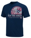 Loud and proud. Get the crowd going and cheer on your New York Yankees in this MLB graphic t-shirt from Majestic.