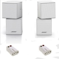 Bose Premium Jewel Cube Speakers -Pair- (White) W Ac-2 Adapters