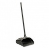 Rubbermaid® Commercial Lobby Pro Dustpan with Wheels, 31 Metal Handle, 37 Overall Length, Black