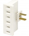 Leviton 69-W-15 Amp, 125 Volt, Triple Outlet Swivel Adapter, White