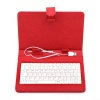 HDE® Hard Cover Case with Keyboard for 7 Tablet - Red