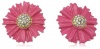 Betsey Johnson Pink Flower Stud Earrings