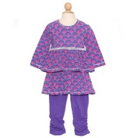 Nicole Miller Purple Pink Retro Print Fall Outfit Baby Girls 18M