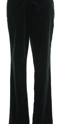 Eileen Fisher Black Superfine Stretch Corduroy Straight Leg Pant Small