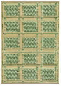 Couristan Recife Organic Blocks Green Area Rug 2'3x7'10