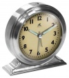 Infinity Instruments Brushed Nickel Metal Alarm Clock