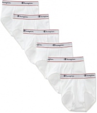 Champion Boys 8-20 Six Pack Briefs, White, Small