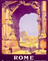 Rome Express Poster 18x24 Limited-Edition Artistic Planked Wood Sign by Roger Broders