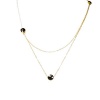 Gorjana Chloe Three Bead Layer Necklace Gold