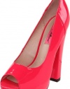 Betsey Johnson Women's Betty-N Platform Pump,Pink Neon,9 M US