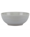 Elegance comes easy with the Fair Harbor pasta bowl. Durable stoneware in an oyster-gray hue is half glazed, half matte and totally timeless. From the kate spade new york dinnerware collection.