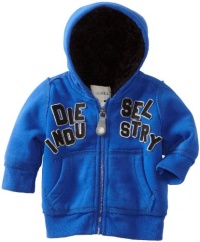 Diesel Baby-Boys Infant Selviob Lined Zip Hoodie, Bright Blue, 6 Months