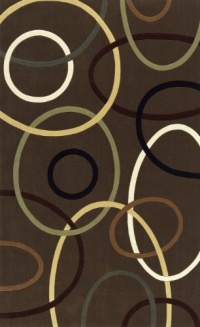 Area Rug 8x11 Rectangle Contemporary Brown Color - Momeni Elements Rug from RugPal