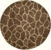 Area Rug 7x7 Round Animal Inspirations Giraffe Color - Momeni Serengeti Rug from RugPal