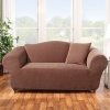 Sure Fit Stretch Stone 1-piece Loveseat Slipcover, Chocolate