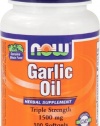 Now Foods Garlic Oil,Triple Strength,1500mg , Soft-gels, 100-Count