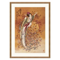 Goddess of Wealth Framed Wall Art Size-Color - 21.04 - Brown