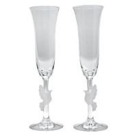 Gorham Amore Dove Toasting Flutes, Set of 2