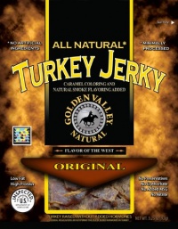 Golden Valley Natural Turkey Jerky, Original, 3.25 -Ounce Pouches (Pack of 8)