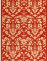 Safavieh Courtyard Collection CY3416-3707 Red and Natural Indoor/Outdoor Area Rug, 2-Feet by 3-Feet 7-Inch