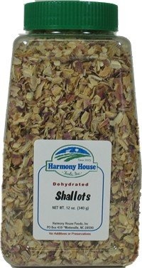 Harmony House Foods, Dried Shallots, Chopped, 12 Ounce Quart Size Jar