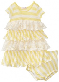 Little Ella Baby-girls Infant Bellah Stripe Dress, Lemon, 18-24 Months