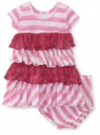 Little Ella Baby-girls Infant Bellah Stripe Dress, Flirt, 3-6 Months