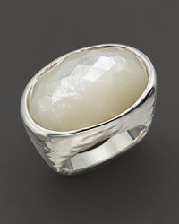 Sugar-sweet mother-of-pearl adds an iridescent gleam to sterling silver.