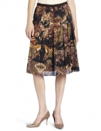 Jones New York Women's Petite Paisley Printed Pleated Skirt