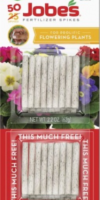 Jobe's 5201T Flowering Plant Indoor Fertilizer Food Spikes, 50 Pack