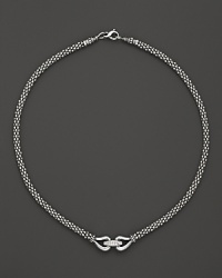 In sterling silver accented with diamonds, this necklace from Lagos' Derby collection is a timeless classic.