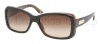 Ralph Lauren Womens 0RL8066 526013 Rectangle Sunglasses,Black and Havana Frame/Brown Gradient Lens,one size