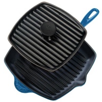 Le Creuset Enameled Cast-Iron Panini Press Skillet Grill Set, Marseille