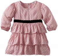 Splendid Littles Baby-Girls Newborn Geo Dot Dress, Pink Ribbon, 12-18