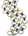 GURHAN Hoopla Soft Dark and White Silver with Gold Hoopla Bracelet