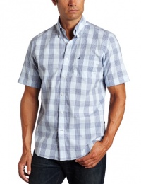 Nautica Men's Single Pocket Grid Plaid Shirt