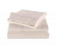 Natori Crest Companions 300-Thread-Count Bamboo-Derived Rayon and Cotton Jacquard King Fitted Sheet