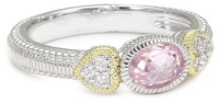 Judith Ripka Ambrosia Oval Stone Pink Stack Ring, Size 7