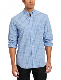 Nautica Men's Long Sleeve Poplin Tattersall Woven