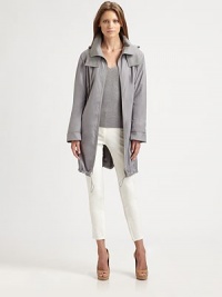 This sleek, quilted parka features a detachable hood and flattering drawstring details.Detachable drawstring hoodZip frontDrawstring waistCuffed sleevesSide slash pocketsDrawstring hemlineFully linedAbout 33 from shoulder to hemPolyesterDry cleanImported of Italian fabricModel shown is 5'10 (177cm) wearing US size 4. 