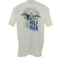 Tommy Hilfiger Boy's Appliqued Tee White Small 8/10