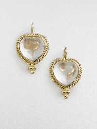 A sweet style in clear crystal and radiant 18k gold. Crystal18k goldSize, about .8Hook backMade in Italy