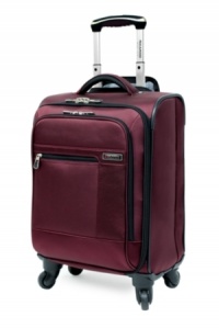 A little goes a long way with lightweight luggage that eases your load without sacrificing durability. The long life of this incredibly strong suitcase keeps you traveling, offering 360-degree wheels, an expandable main compartment and convenient interior features that keep your clothes wrinkle free. Limited lifetime warranty.